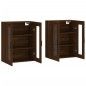 vidaXL Armadietti a Parete 2 pz Rovere Marrone in Legno Multistrato vidaXL Armadietti a Parete 2 pz Rovere Marrone in Legno Multistrato