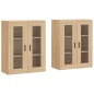 vidaXL Armadietti a Parete 2 pz Rovere Sonoma in Legno Multistrato vidaXL Armadietti a Parete 2 pz Rovere Sonoma in Legno Multistrato