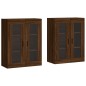 vidaXL Armadietti a Parete 2 pz Rovere Marrone in Legno Multistrato vidaXL Armadietti a Parete 2 pz Rovere Marrone in Legno Multistrato