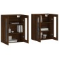 vidaXL Armadietti a Parete 2 pz Rovere Marrone in Legno Multistrato vidaXL Armadietti a Parete 2 pz Rovere Marrone in Legno Multistrato