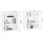 vidaXL Armadietti a Parete 2 pz Bianco Lucido in Legno Multistrato