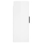 vidaXL Armadietti a Parete 2 pz Bianco Lucido in Legno Multistrato