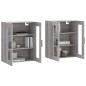 vidaXL Armadietti a Parete 2 pz Grigio Sonoma in Legno Multistrato vidaXL Armadietti a Parete 2 pz Grigio Sonoma in Legno Multistrato