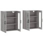 vidaXL Armadietti a Parete 2 pz Grigio Sonoma in Legno Multistrato vidaXL Armadietti a Parete 2 pz Grigio Sonoma in Legno Multistrato