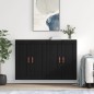 vidaXL Armadietti a Parete 2 pz Neri in Legno Multistrato vidaXL Armadietti a Parete 2 pz Neri in Legno Multistrato