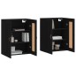 vidaXL Armadietti a Parete 2 pz Neri in Legno Multistrato vidaXL Armadietti a Parete 2 pz Neri in Legno Multistrato