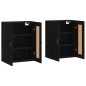 vidaXL Armadietti a Parete 2 pz Neri in Legno Multistrato vidaXL Armadietti a Parete 2 pz Neri in Legno Multistrato