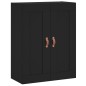 vidaXL Armadietti a Parete 2 pz Neri in Legno Multistrato vidaXL Armadietti a Parete 2 pz Neri in Legno Multistrato