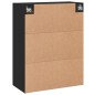 vidaXL Armadietti a Parete 2 pz Neri in Legno Multistrato vidaXL Armadietti a Parete 2 pz Neri in Legno Multistrato