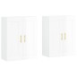 vidaXL Armadietti a Parete 2 pz Bianco Lucido in Legno Multistrato vidaXL Armadietti a Parete 2 pz Bianco Lucido in Legno Multistrato