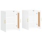 vidaXL Armadietti a Parete 2 pz Bianco Lucido in Legno Multistrato vidaXL Armadietti a Parete 2 pz Bianco Lucido in Legno Multistrato
