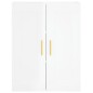 vidaXL Armadietti a Parete 2 pz Bianco Lucido in Legno Multistrato vidaXL Armadietti a Parete 2 pz Bianco Lucido in Legno Multistrato