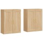 vidaXL Armadietti a Parete 2 pz Rovere Sonoma in Legno Multistrato vidaXL Armadietti a Parete 2 pz Rovere Sonoma in Legno Multistrato