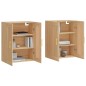 vidaXL Armadietti a Parete 2 pz Rovere Sonoma in Legno Multistrato vidaXL Armadietti a Parete 2 pz Rovere Sonoma in Legno Multistrato