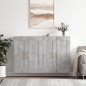 vidaXL Armadietti a Parete 2 pz Grigio Cemento in Legno Multistrato vidaXL Armadietti a Parete 2 pz Grigio Cemento in Legno Multistrato
