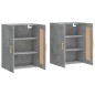 vidaXL Armadietti a Parete 2 pz Grigio Cemento in Legno Multistrato vidaXL Armadietti a Parete 2 pz Grigio Cemento in Legno Multistrato