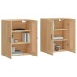 vidaXL Armadietti a Parete 2 pz Rovere Sonoma in Legno Multistrato vidaXL Armadietti a Parete 2 pz Rovere Sonoma in Legno Multistrato