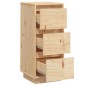 Credenze 2 pz 32x34x75 cm in Legno Massello di Pino Credenze 2 pz 32x34x75 cm in Legno Massello di Pino