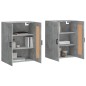 vidaXL Armadietti a Parete 2 pz Grigio Cemento in Legno Multistrato vidaXL Armadietti a Parete 2 pz Grigio Cemento in Legno Multistrato