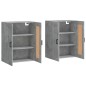 vidaXL Armadietti a Parete 2 pz Grigio Cemento in Legno Multistrato vidaXL Armadietti a Parete 2 pz Grigio Cemento in Legno Multistrato