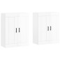 vidaXL Armadietti a Parete 2 pz Bianco Lucido in Legno Multistrato vidaXL Armadietti a Parete 2 pz Bianco Lucido in Legno Multistrato