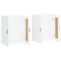 vidaXL Armadietti a Parete 2 pz Bianco Lucido in Legno Multistrato vidaXL Armadietti a Parete 2 pz Bianco Lucido in Legno Multistrato
