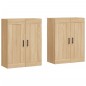 vidaXL Armadietti a Parete 2 pz Rovere Sonoma in Legno Multistrato vidaXL Armadietti a Parete 2 pz Rovere Sonoma in Legno Multistrato