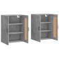 vidaXL Armadietti a Parete 2 pz Grigio Cemento in Legno Multistrato vidaXL Armadietti a Parete 2 pz Grigio Cemento in Legno Multistrato