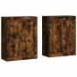 vidaXL Armadietti a Parete 2 pz Rovere Fumo in Legno Multistrato vidaXL Armadietti a Parete 2 pz Rovere Fumo in Legno Multistrato