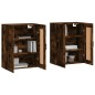 vidaXL Armadietti a Parete 2 pz Rovere Fumo in Legno Multistrato vidaXL Armadietti a Parete 2 pz Rovere Fumo in Legno Multistrato
