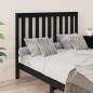 Testiera per Letto Nera 126x6x101 cm in Legno Massello di Pino Testiera per Letto Nera 126x6x101 cm in Legno Massello di Pino