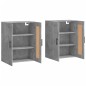 vidaXL Armadietti a Parete 2 pz Grigio Cemento in Legno Multistrato vidaXL Armadietti a Parete 2 pz Grigio Cemento in Legno Multistrato
