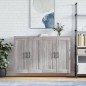 vidaXL Armadietti a Parete 2 pz Grigio Sonoma in Legno Multistrato vidaXL Armadietti a Parete 2 pz Grigio Sonoma in Legno Multistrato