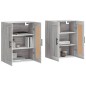 vidaXL Armadietti a Parete 2 pz Grigio Sonoma in Legno Multistrato vidaXL Armadietti a Parete 2 pz Grigio Sonoma in Legno Multistrato