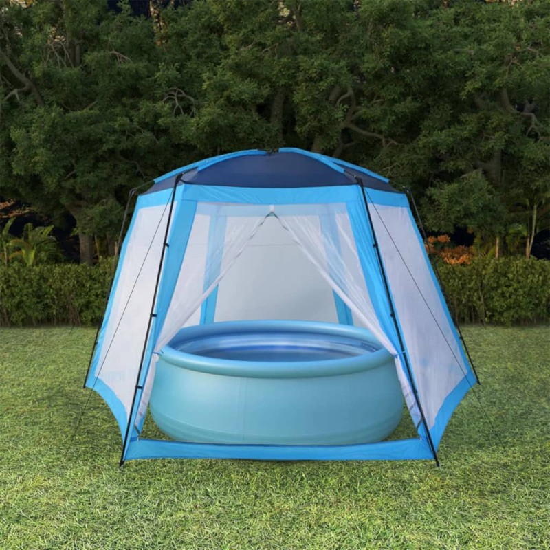 Tenda per Piscina in Tessuto 500x433x250 cm Blu Tenda per Piscina in Tessuto 500x433x250 cm Blu