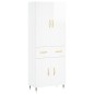 vidaXL Credenza Bianco Lucido 69,5x34x180 cm in Legno Multistrato vidaXL Credenza Bianco Lucido 69,5x34x180 cm in Legno Multistrato