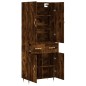 vidaXL Credenza Rovere Fumo 69,5x34x180 cm in Legno Multistrato vidaXL Credenza Rovere Fumo 69,5x34x180 cm in Legno Multistrato