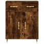 vidaXL Credenza Rovere Fumo 69,5x34x180 cm in Legno Multistrato vidaXL Credenza Rovere Fumo 69,5x34x180 cm in Legno Multistrato