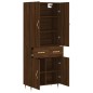 vidaXL Credenza Rovere Marrone 69,5x34x180 cm in Legno Multistrato vidaXL Credenza Rovere Marrone 69,5x34x180 cm in Legno Multistrato