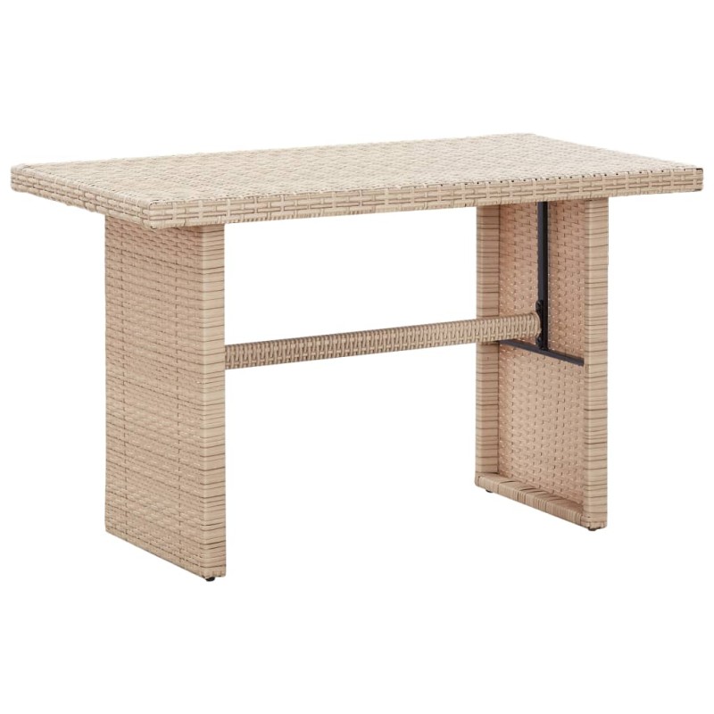 Tavolo da Giardino Beige 110x60x67 cm in Polyrattan Tavolo da Giardino Beige 110x60x67 cm in Polyrattan