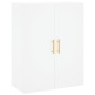 vidaXL Credenza Bianca 69,5x34x180 cm in Legno Multistrato