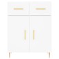vidaXL Credenza Bianca 69,5x34x180 cm in Legno Multistrato