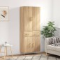 vidaXL Credenza Rovere Sonoma 69,5x34x180 cm in Legno Multistrato vidaXL Credenza Rovere Sonoma 69,5x34x180 cm in Legno Multistrato