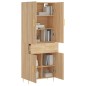 vidaXL Credenza Rovere Sonoma 69,5x34x180 cm in Legno Multistrato vidaXL Credenza Rovere Sonoma 69,5x34x180 cm in Legno Multistrato