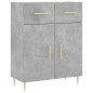 vidaXL Credenza Grigio Cemento 69,5x34x180 cm in Legno Multistrato vidaXL Credenza Grigio Cemento 69,5x34x180 cm in Legno Multistrato