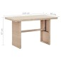 Tavolo da Giardino Beige 110x60x67 cm in Polyrattan Tavolo da Giardino Beige 110x60x67 cm in Polyrattan