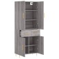 vidaXL Credenza Grigio Sonoma 69,5x34x180 cm in Legno Multistrato vidaXL Credenza Grigio Sonoma 69,5x34x180 cm in Legno Multistrato