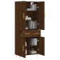 vidaXL Credenza Rovere Marrone 69,5x34x180 cm in Legno Multistrato vidaXL Credenza Rovere Marrone 69,5x34x180 cm in Legno Multistrato