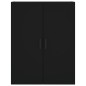 vidaXL Credenza Nera 69,5x34x180 cm in Legno Multistrato vidaXL Credenza Nera 69,5x34x180 cm in Legno Multistrato