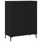 vidaXL Credenza Nera 69,5x34x180 cm in Legno Multistrato vidaXL Credenza Nera 69,5x34x180 cm in Legno Multistrato